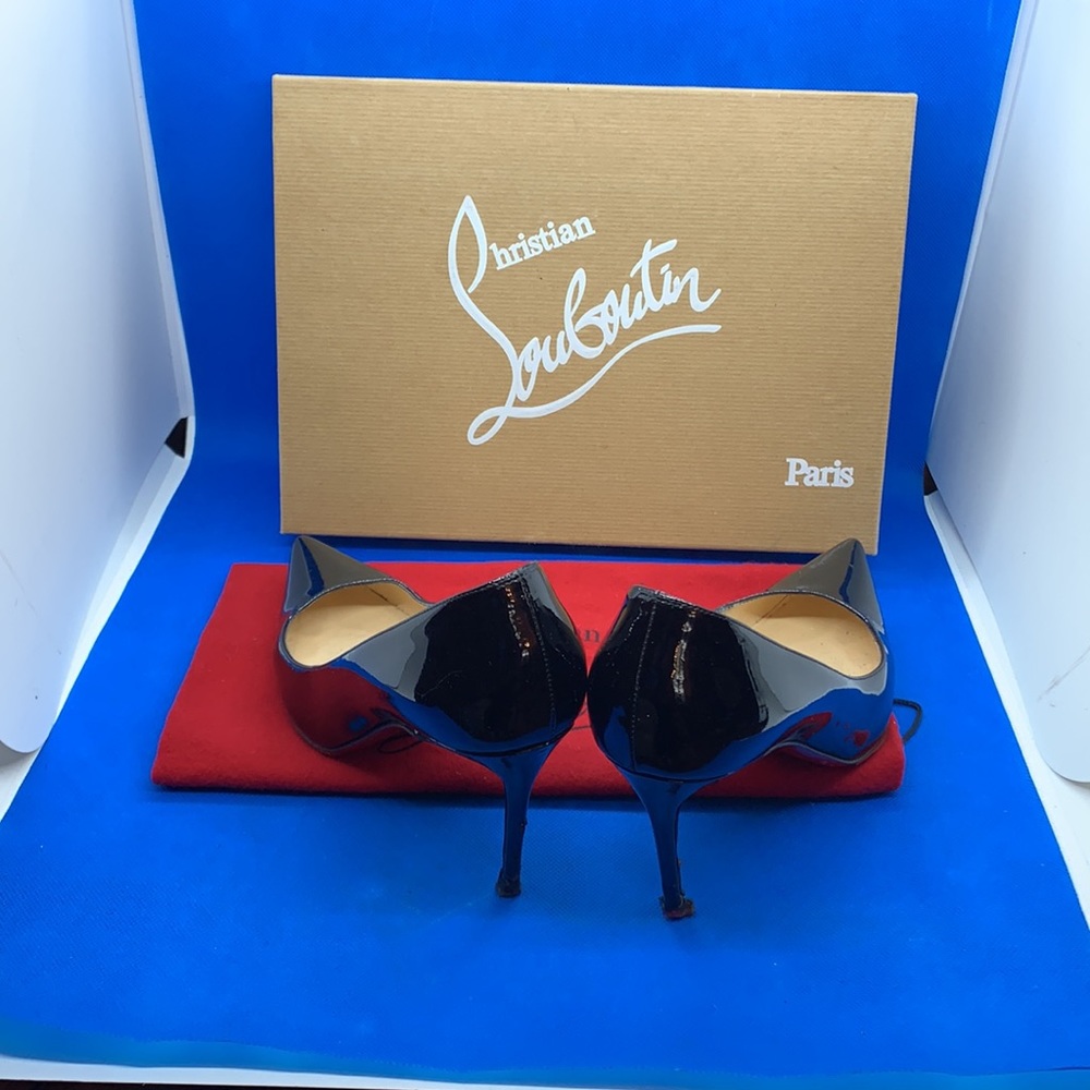 Christian Louboutin Decollete 554 100 Patent Pumps Heels 35 1/2 - Picture 2 of 12